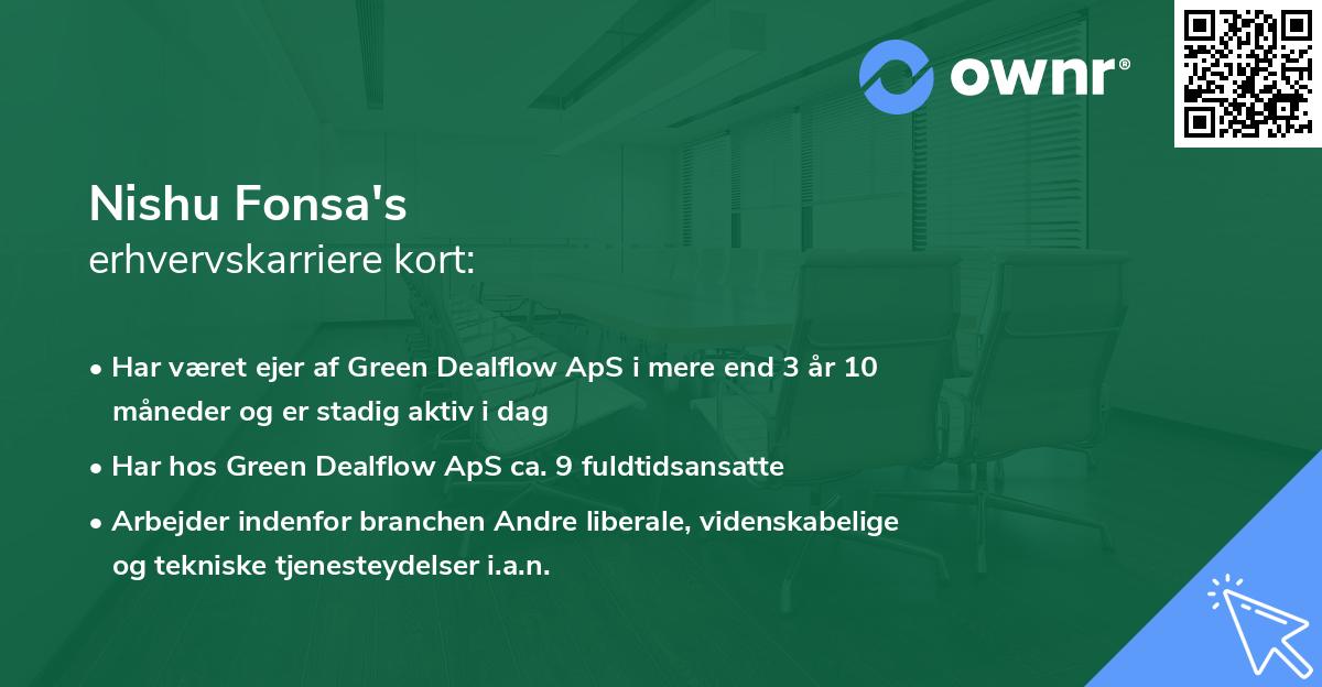 Nishu Fonsa's erhvervskarriere kort