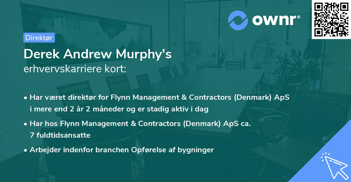 Derek Andrew Murphy's erhvervskarriere kort