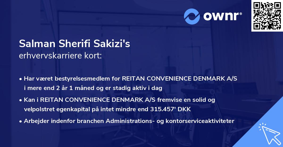 Salman Sherifi Sakizi's erhvervskarriere kort