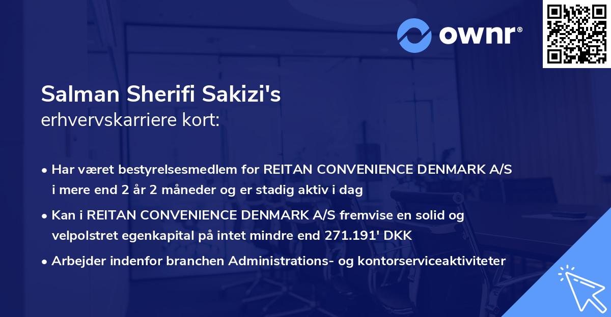 Salman Sherifi Sakizi's erhvervskarriere kort