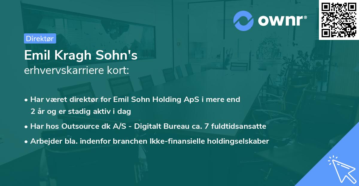 Emil Kragh Sohn's erhvervskarriere kort