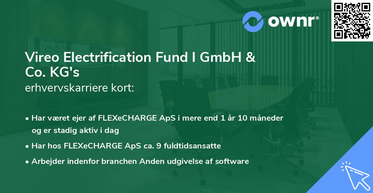 Vireo Electrification Fund I GmbH & Co. KG's erhvervskarriere kort