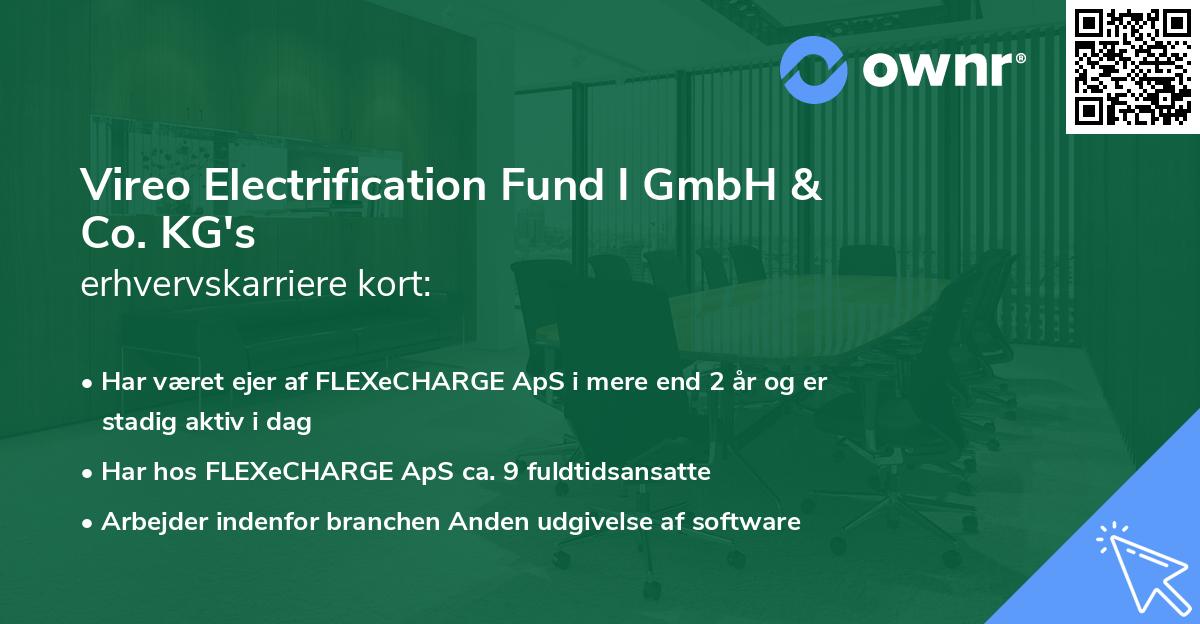 Vireo Electrification Fund I GmbH & Co. KG's erhvervskarriere kort