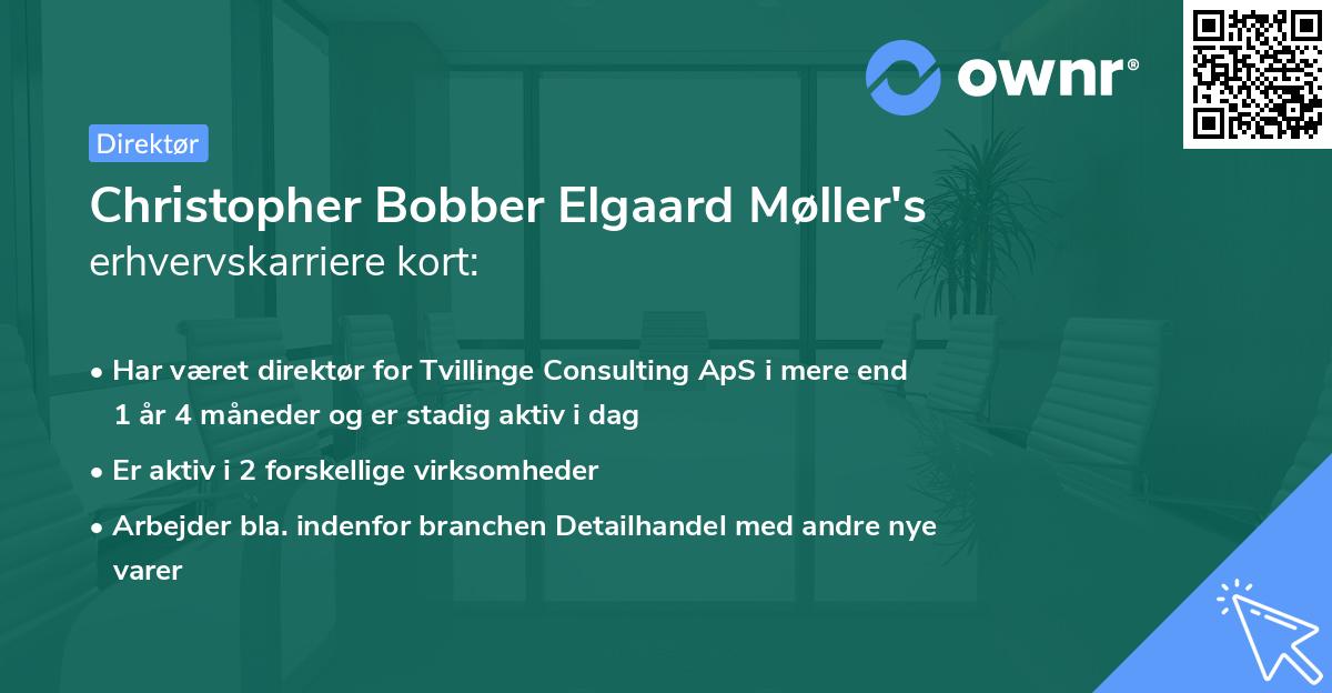 Christopher Bobber Elgaard Møller's erhvervskarriere kort
