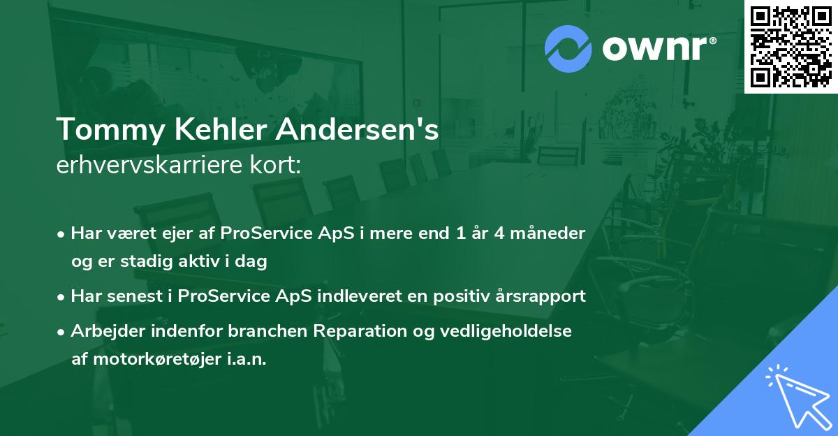 Tommy Kehler Andersen's erhvervskarriere kort