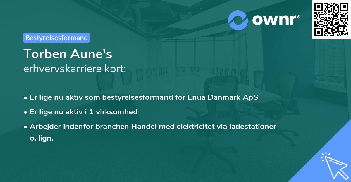 Torben Aune's erhvervskarriere kort