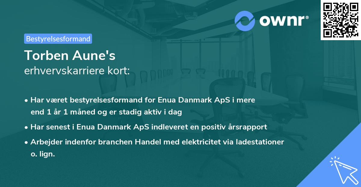 Torben Aune's erhvervskarriere kort