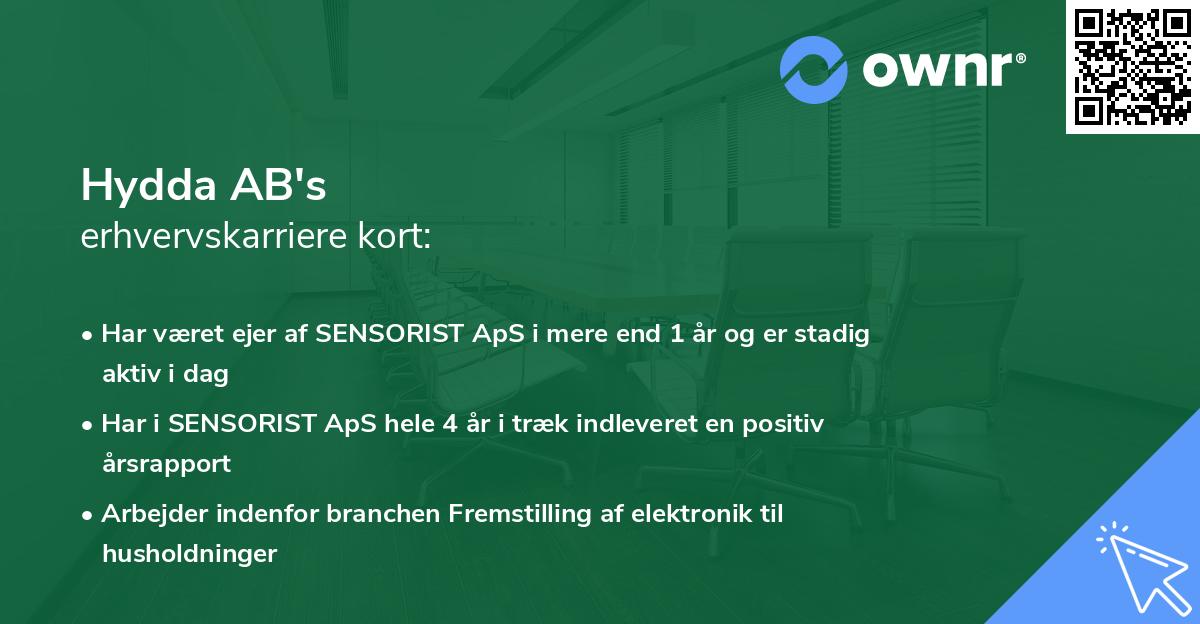 Hydda AB's erhvervskarriere kort