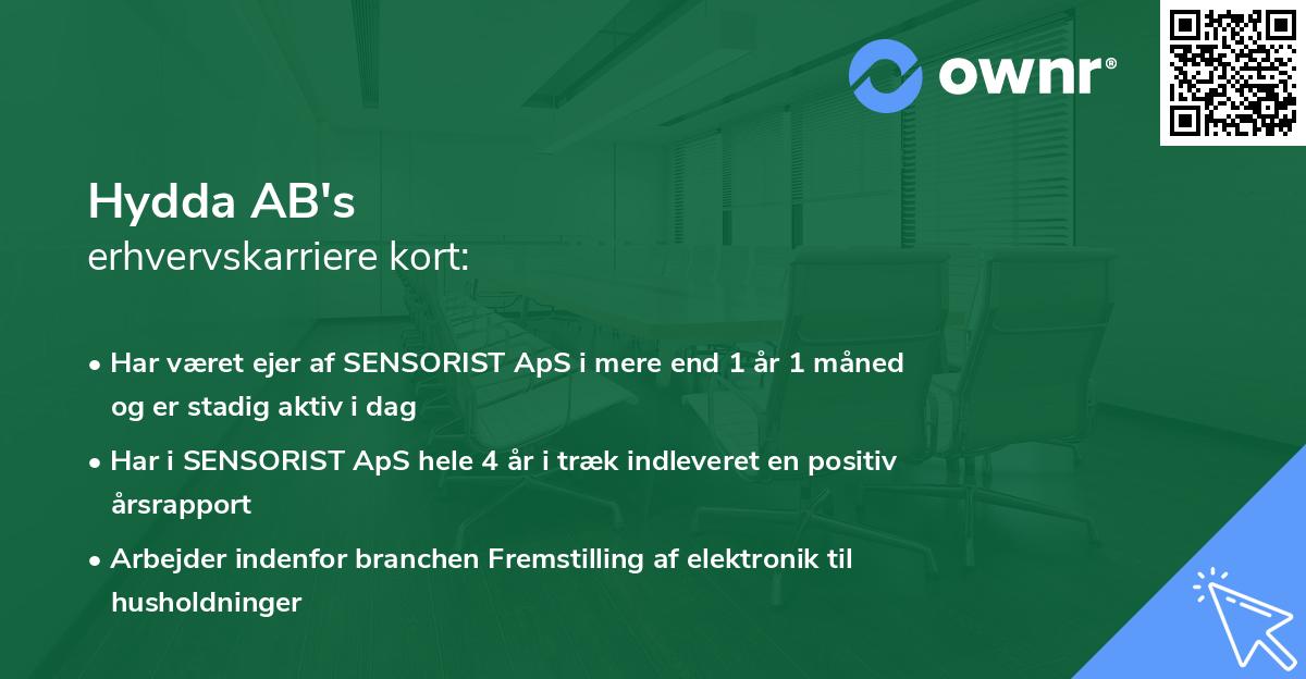 Hydda AB's erhvervskarriere kort
