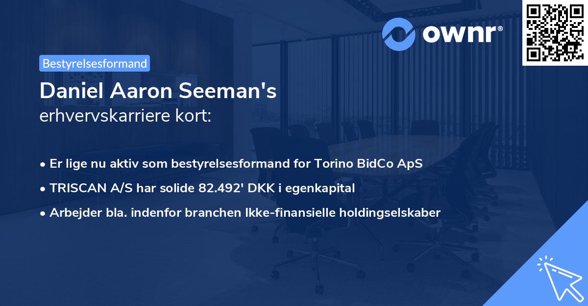 Daniel Aaron Seeman's erhvervskarriere kort