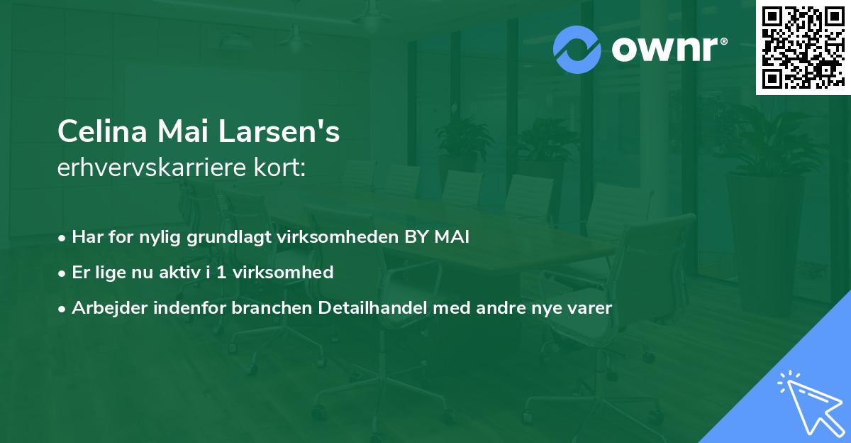 Celina Mai Larsen's erhvervskarriere kort