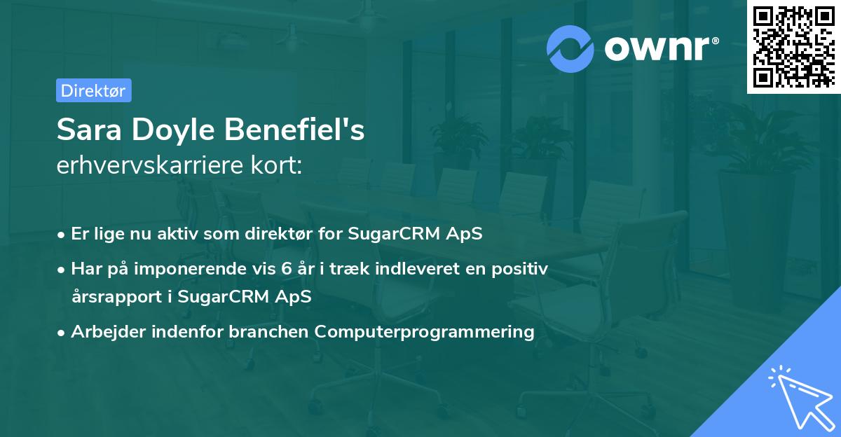 Sara Doyle Benefiel's erhvervskarriere kort