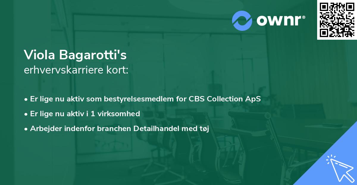 Viola Bagarotti's erhvervskarriere kort