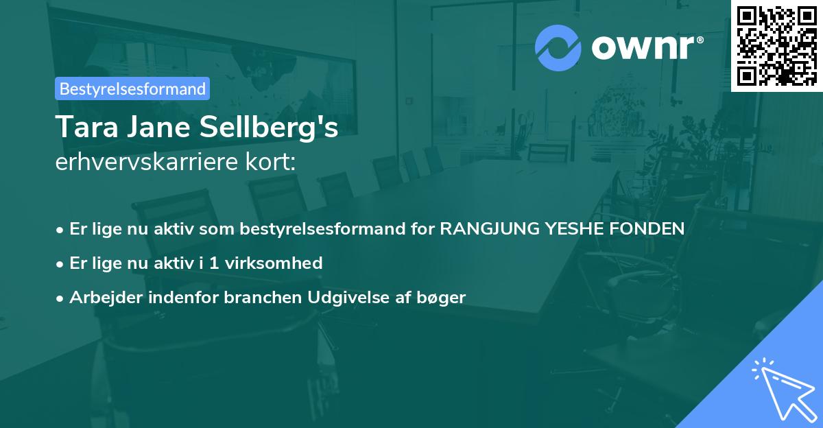 Tara Jane Sellberg's erhvervskarriere kort