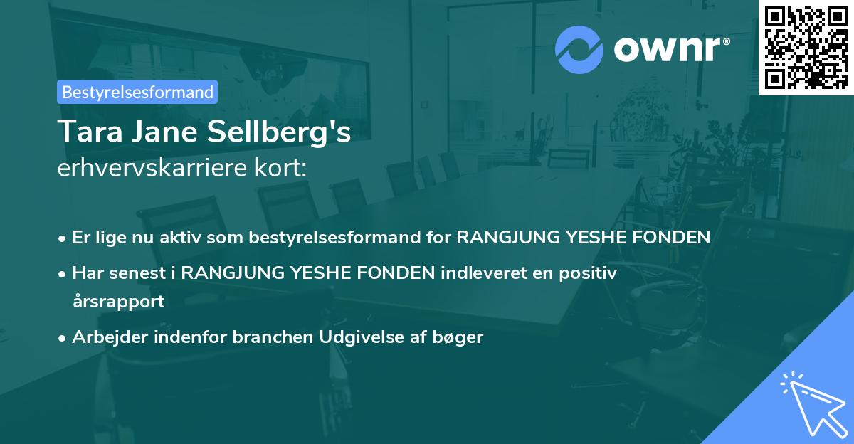 Tara Jane Sellberg's erhvervskarriere kort