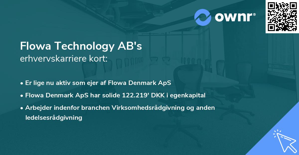 Flowa Technology AB's erhvervskarriere kort
