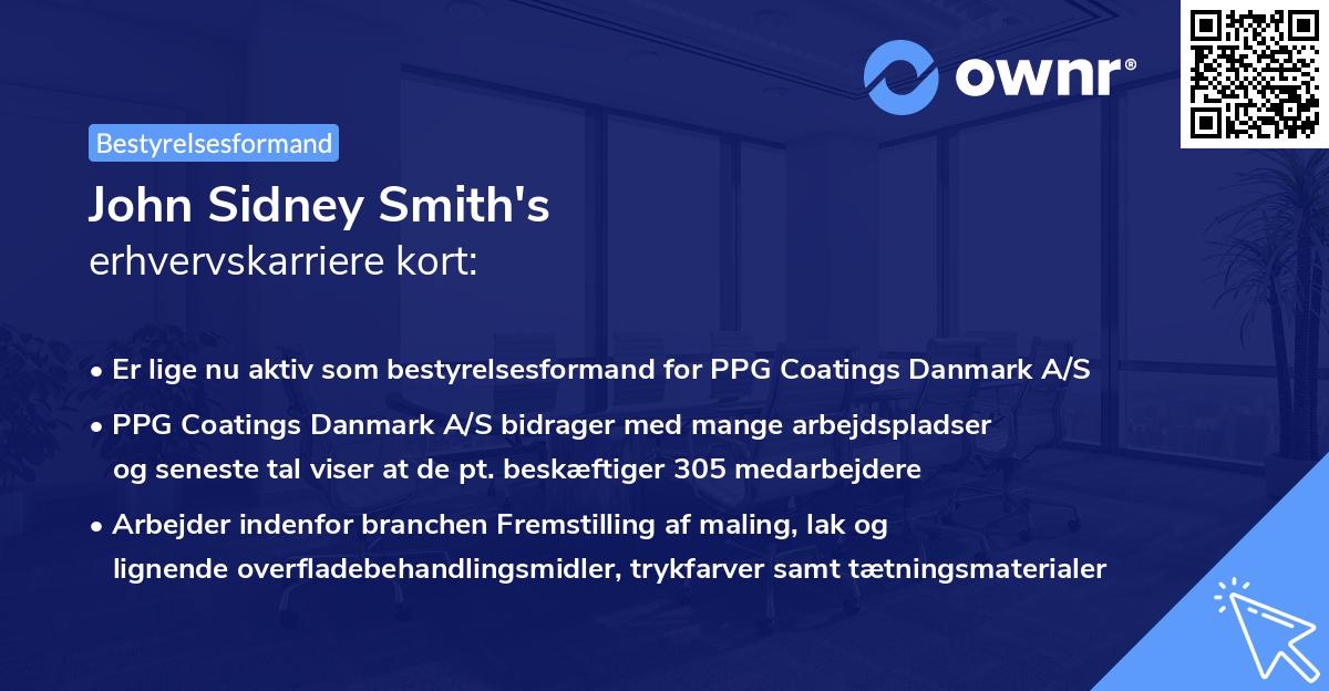 John Sidney Smith's erhvervskarriere kort