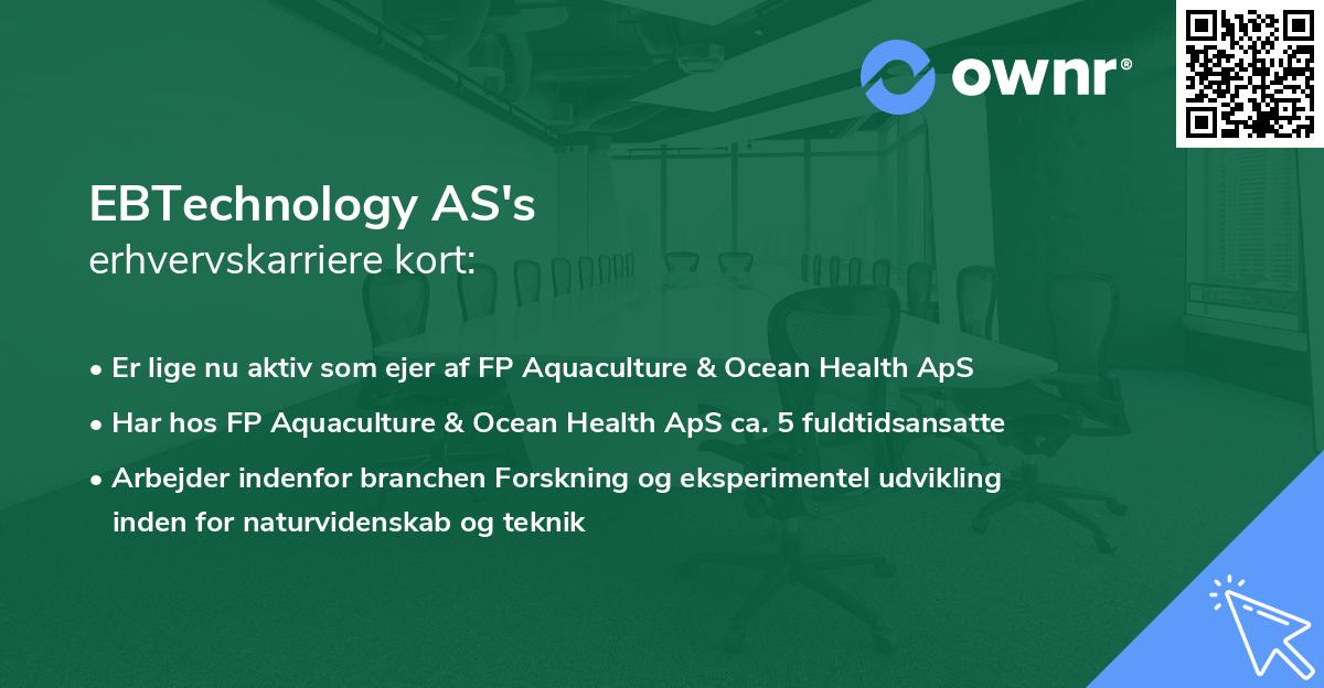 EBTechnology AS's erhvervskarriere kort