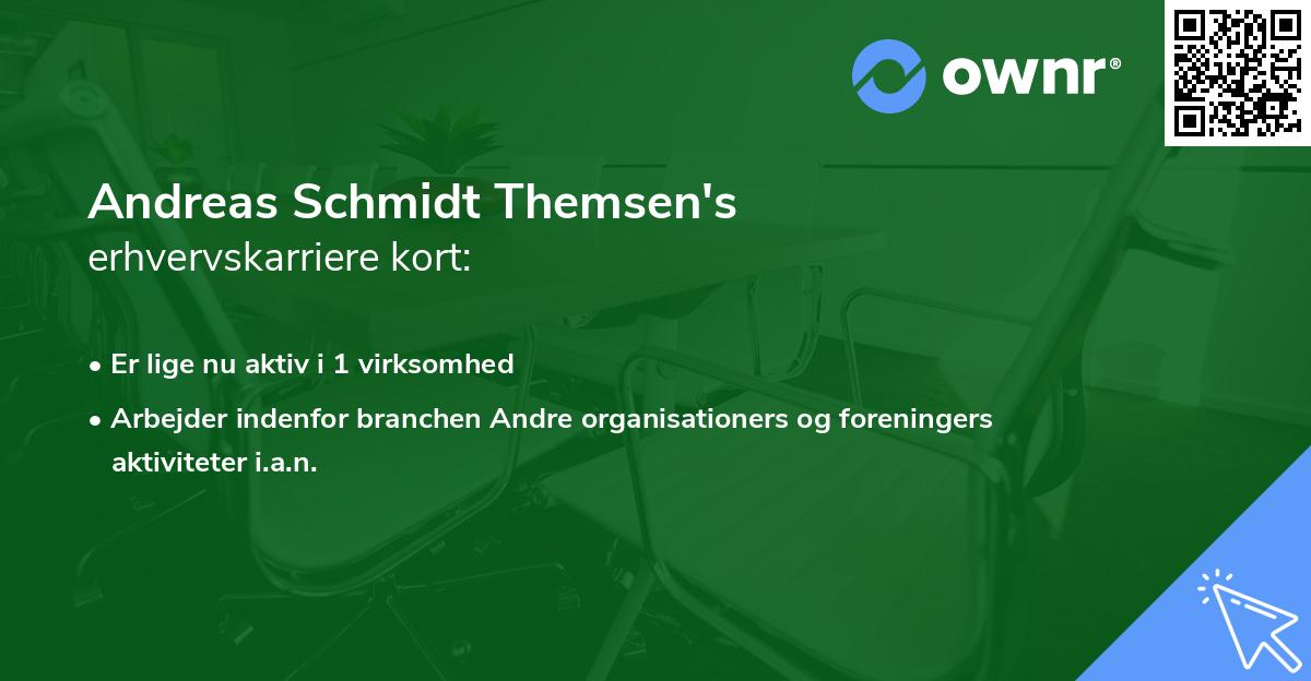 Andreas Schmidt Themsen's erhvervskarriere kort