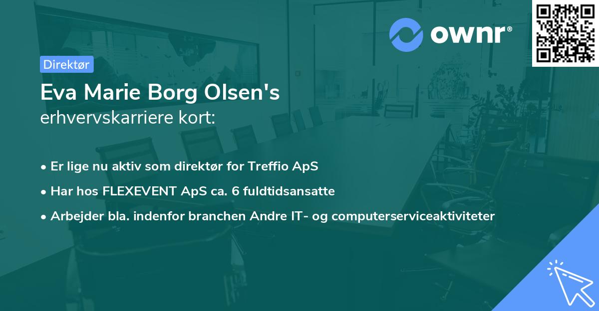 Eva Marie Borg Olsen's erhvervskarriere kort