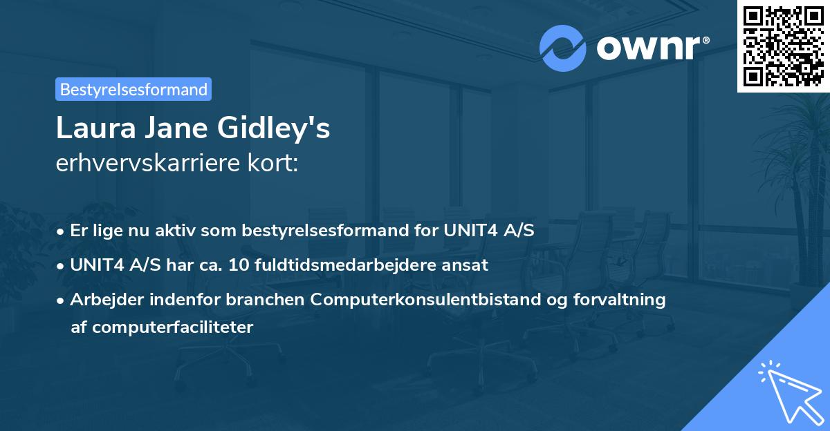 Laura Jane Gidley's erhvervskarriere kort