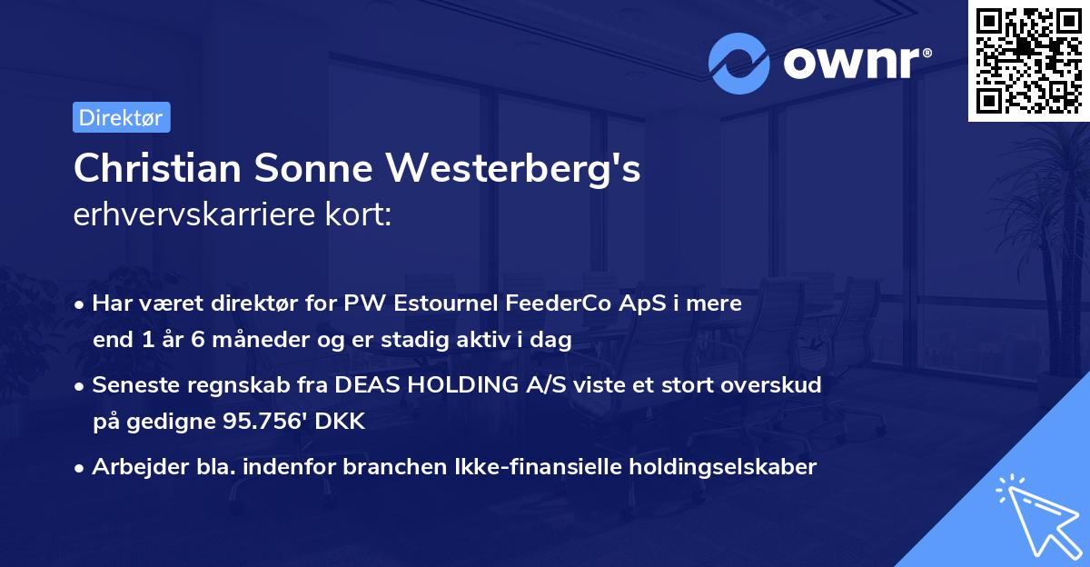 Christian Sonne Westerberg's erhvervskarriere kort