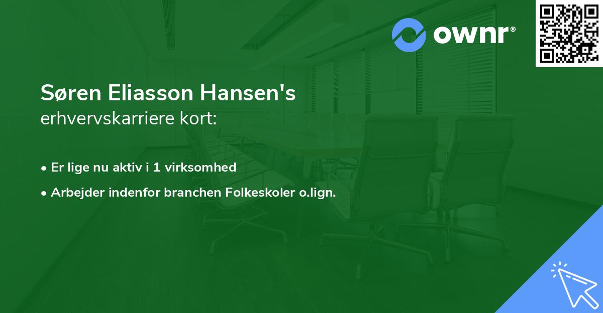 Søren Eliasson Hansen's erhvervskarriere kort