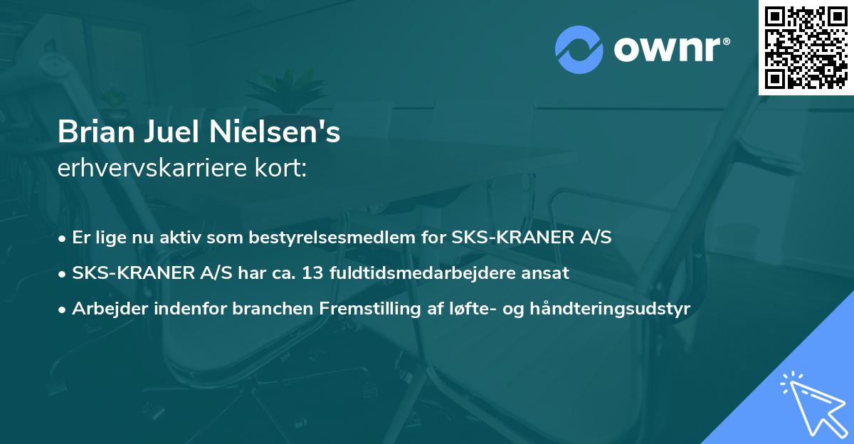 Brian Juel Nielsen's erhvervskarriere kort