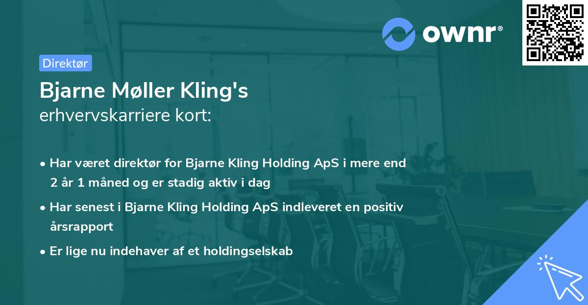 Bjarne Møller Kling's erhvervskarriere kort