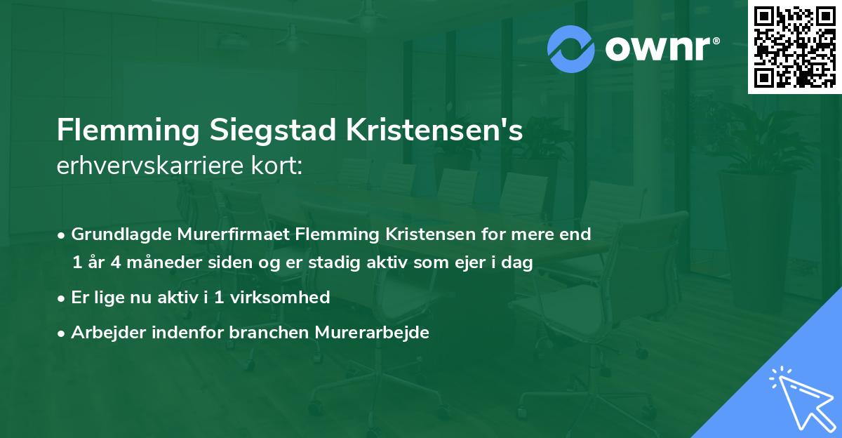 Flemming Siegstad Kristensen's erhvervskarriere kort