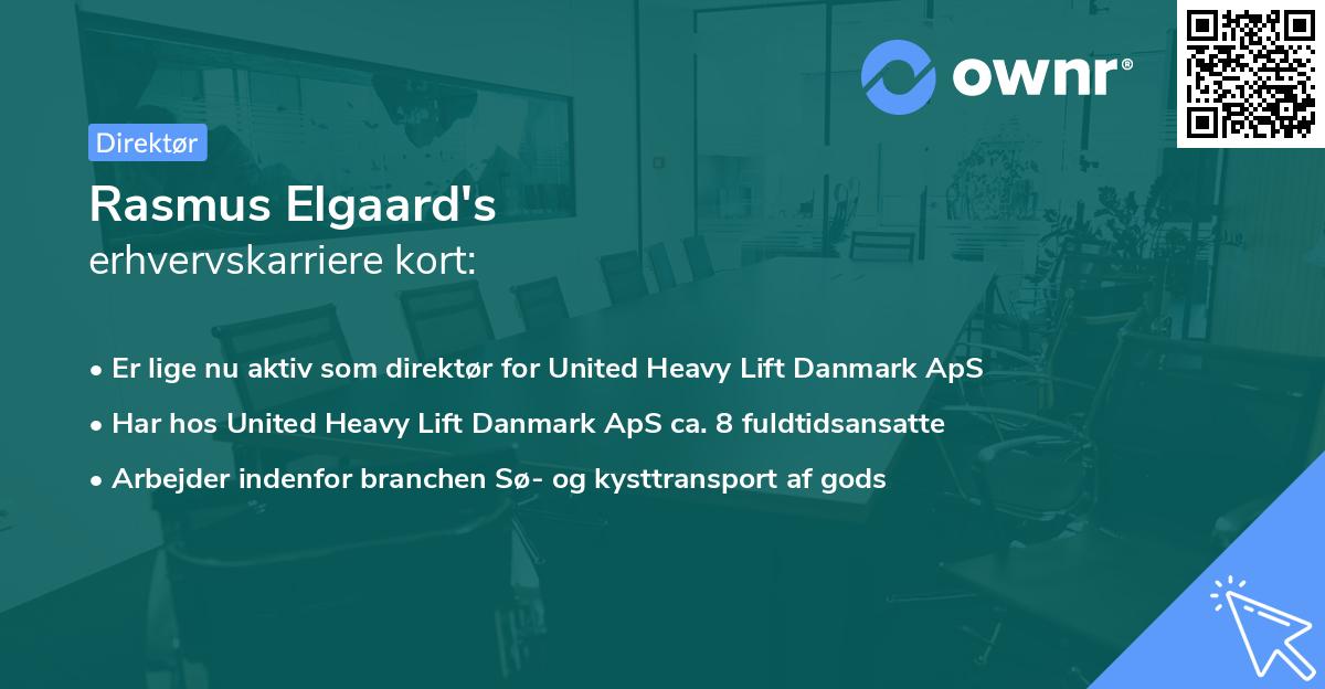 Rasmus Elgaard's erhvervskarriere kort
