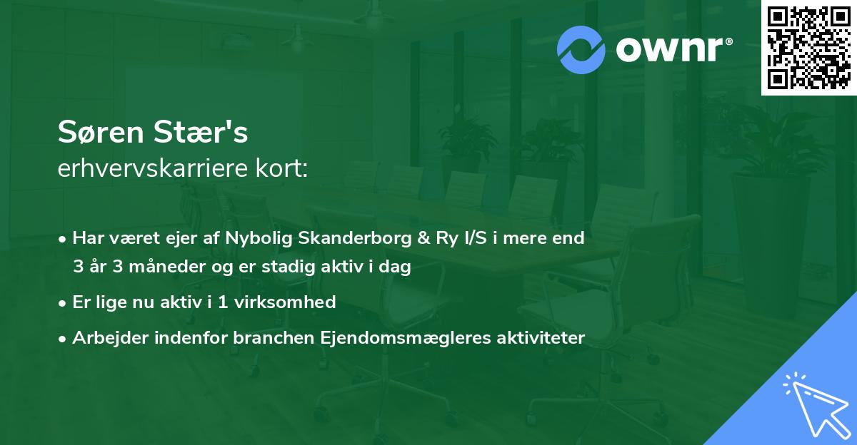 Søren Stær's erhvervskarriere kort