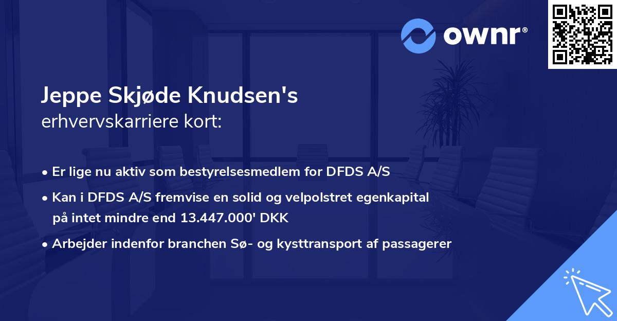 Jeppe Skjøde Knudsen's erhvervskarriere kort