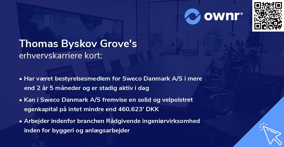 Thomas Byskov Grove's erhvervskarriere kort