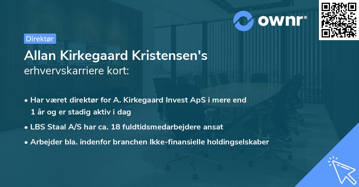 Allan Kirkegaard Kristensen's erhvervskarriere kort