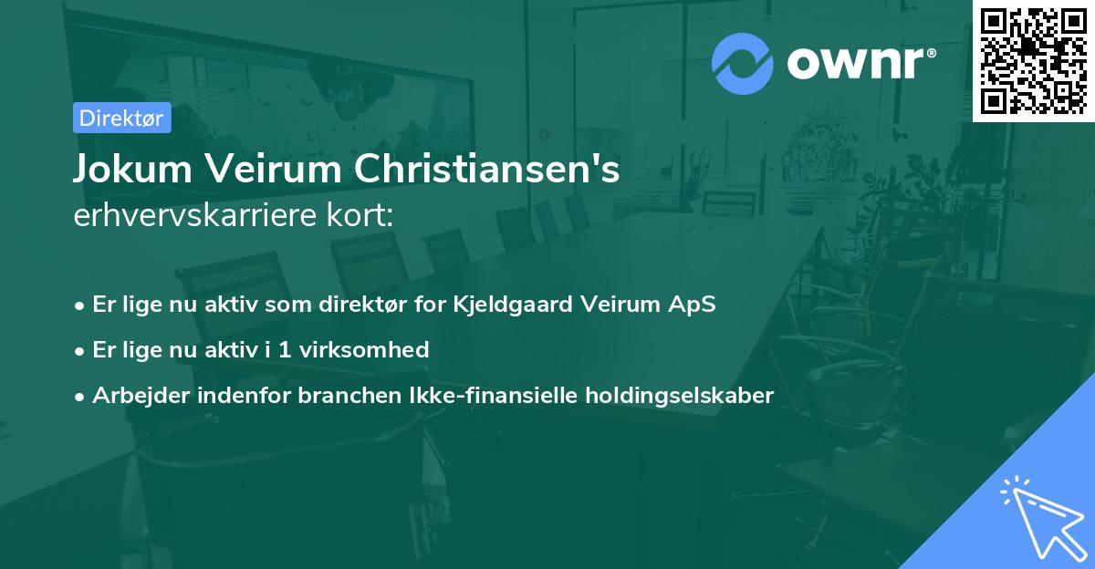 Jokum Veirum Christiansen's erhvervskarriere kort