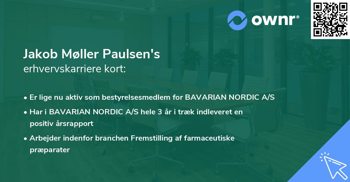 Jakob Møller Paulsen's erhvervskarriere kort