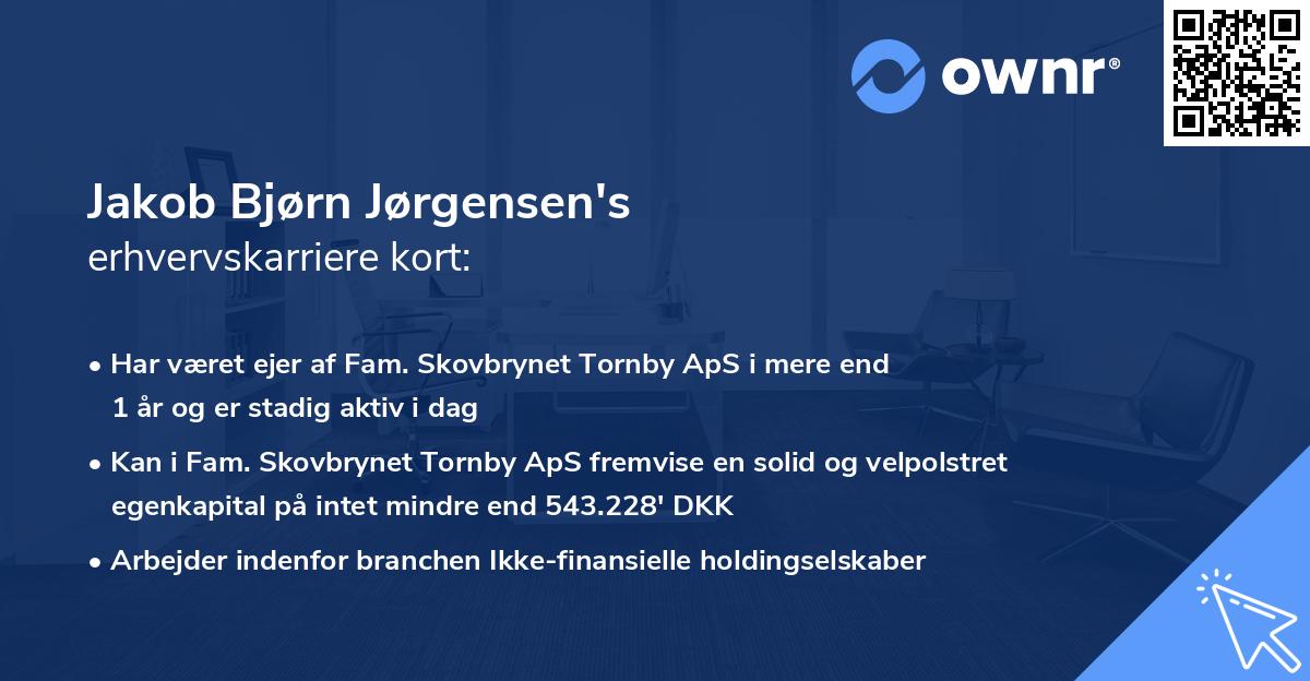 Jakob Bjørn Jørgensen's erhvervskarriere kort