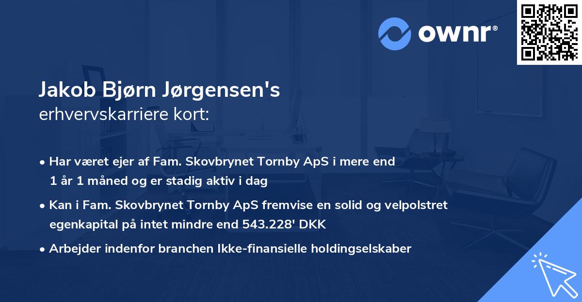 Jakob Bjørn Jørgensen's erhvervskarriere kort