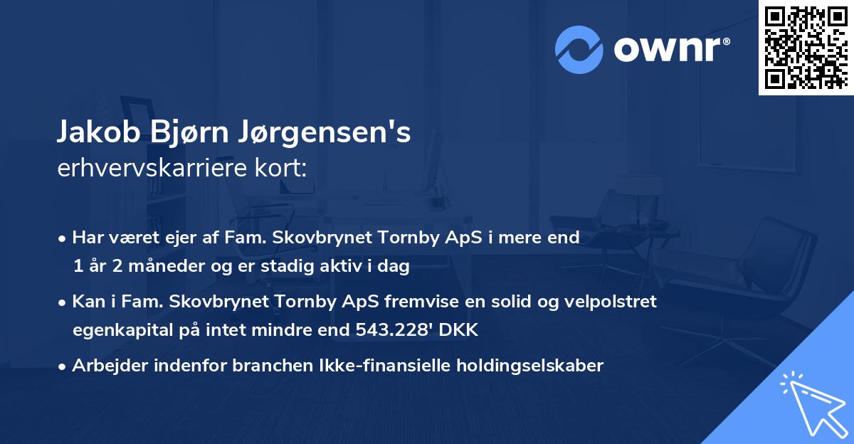 Jakob Bjørn Jørgensen's erhvervskarriere kort