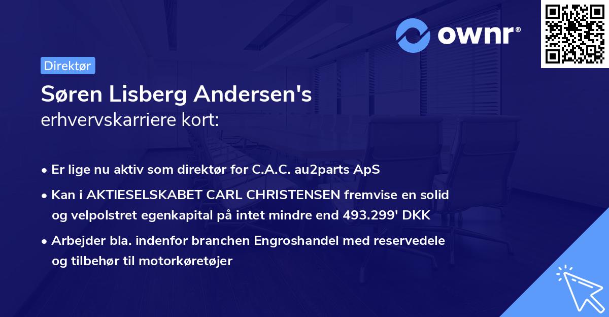 Søren Lisberg Andersen's erhvervskarriere kort