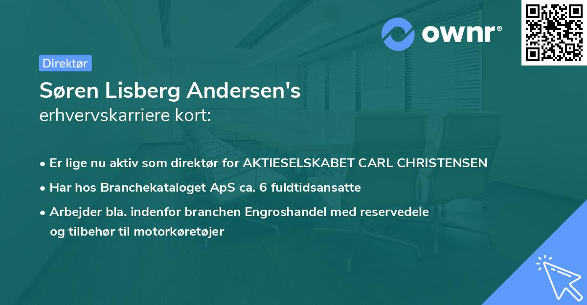 Søren Lisberg Andersen's erhvervskarriere kort