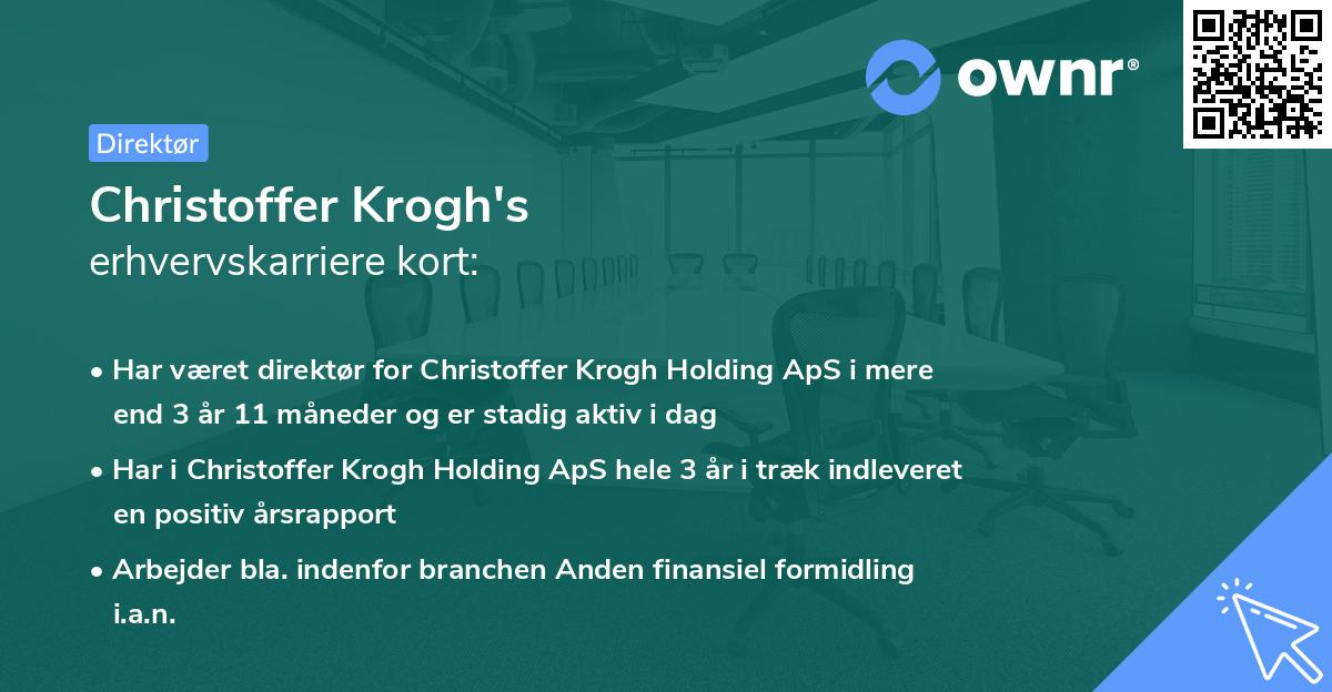 Christoffer Krogh's erhvervskarriere kort
