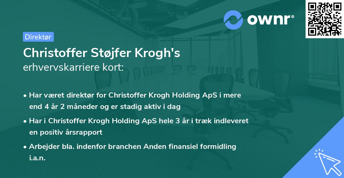 Christoffer Støjfer Krogh's erhvervskarriere kort