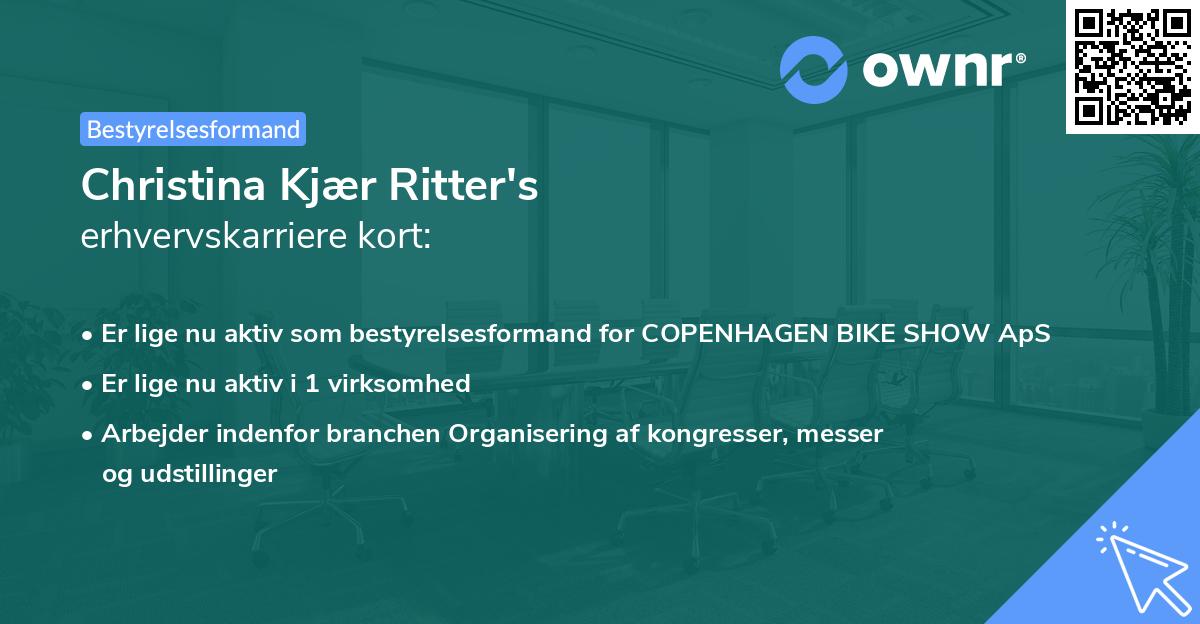 Christina Kjær Ritter's erhvervskarriere kort