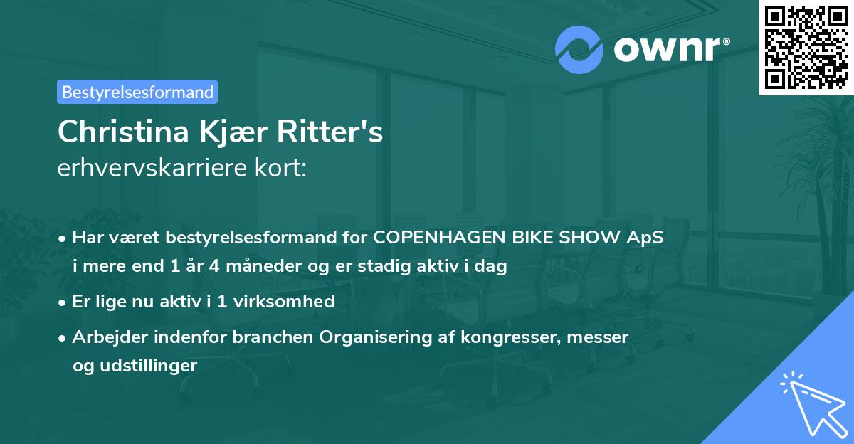 Christina Kjær Ritter's erhvervskarriere kort