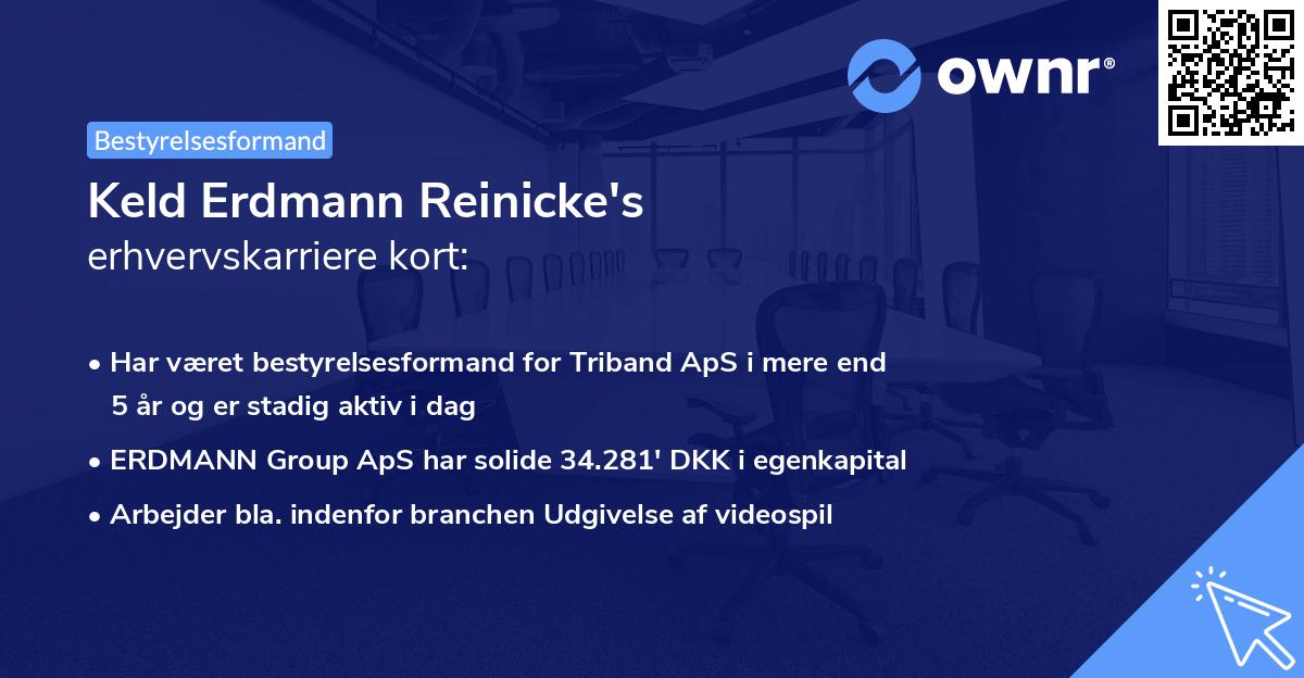 Keld Erdmann Reinicke's erhvervskarriere kort
