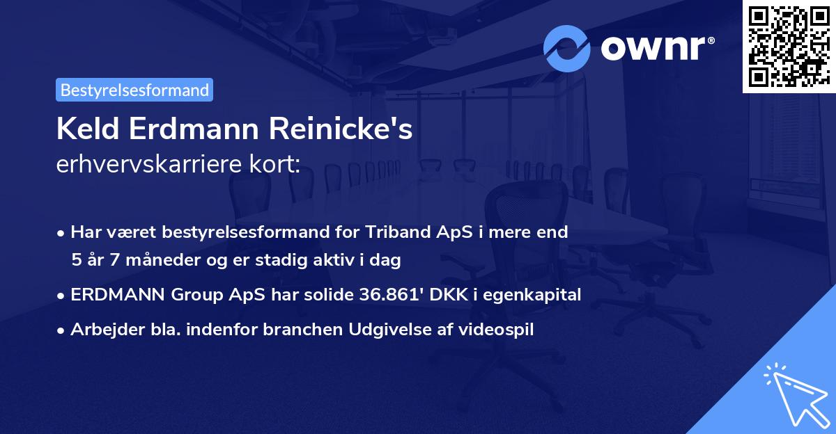 Keld Erdmann Reinicke's erhvervskarriere kort