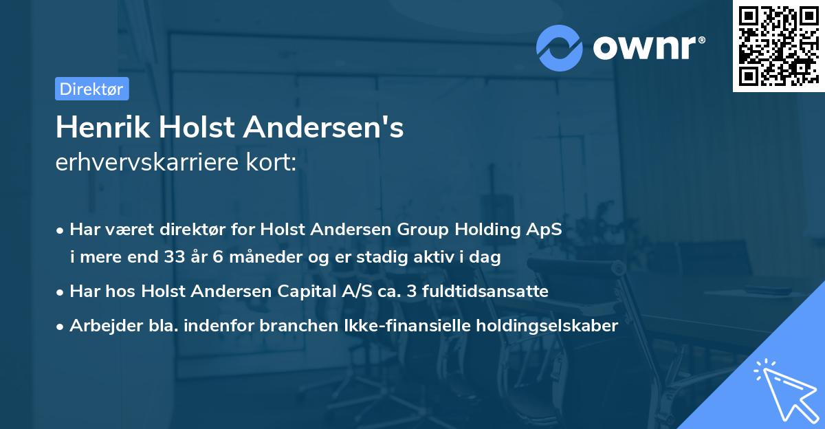 Henrik Holst Andersen's erhvervskarriere kort