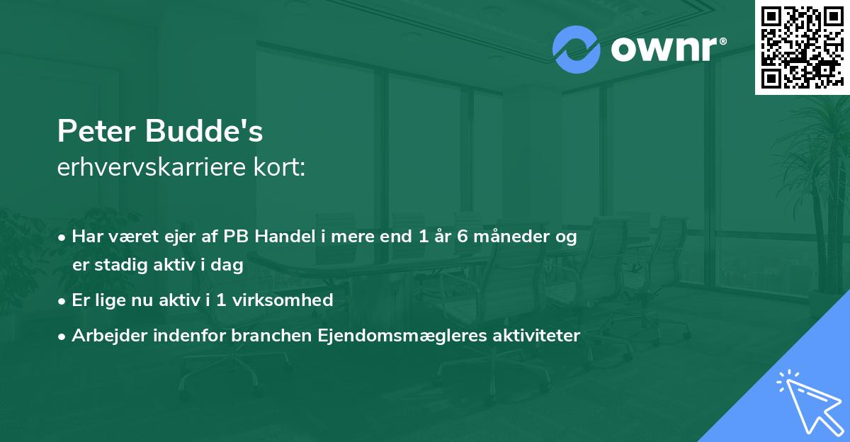 Peter Budde's erhvervskarriere kort